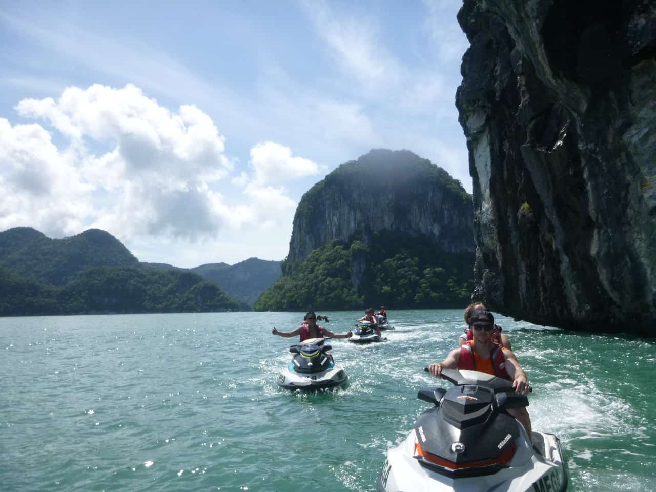 Group jetski ride around Langkawi islands